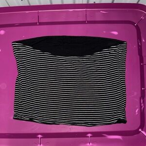 Black and White Striped Tube Top